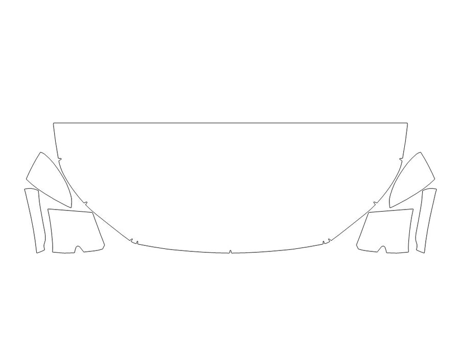 cx-30 3M Clear Bra Hood Precut PPF Diagram
