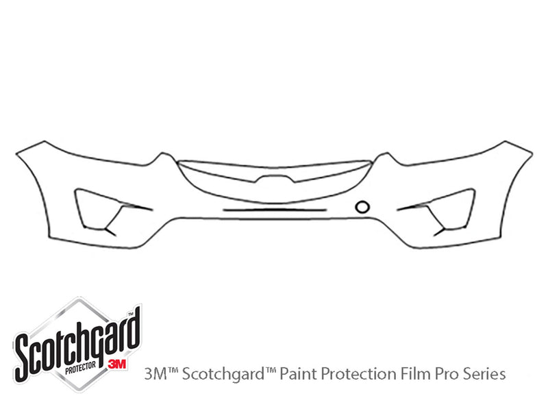 cx-5 3M Clear Bra Bumper Precut PPF Diagram