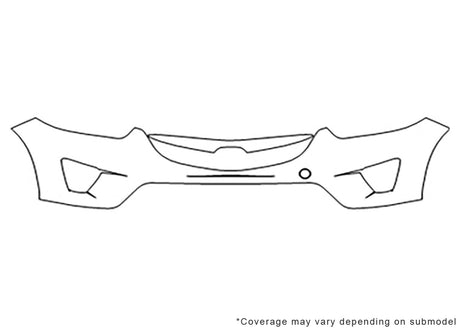 cx-5 Avery Dennison Clear Bra Bumper Precut PPF Diagram