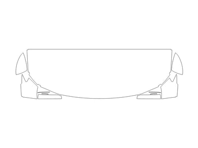 cx-50 3M Clear Bra Hood Precut PPF Diagram