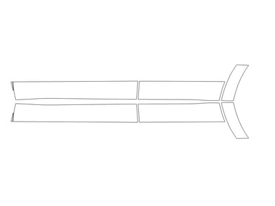 cx-50 3M Clear Bra Door Cup Precut PPF Diagram