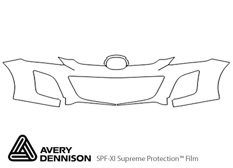 cx-7 Avery Dennison Clear Bra Bumper Precut PPF Diagram