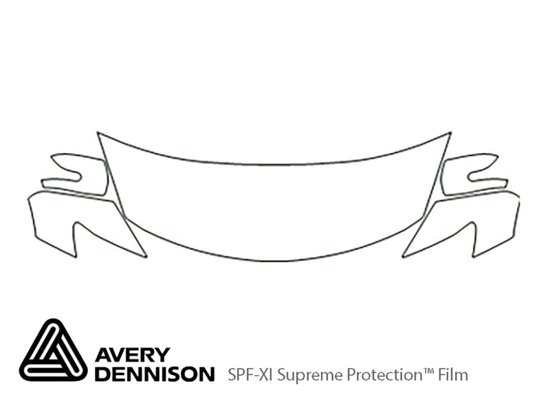 cx-9 Avery Dennison Clear Bra Hood Precut PPF Diagram