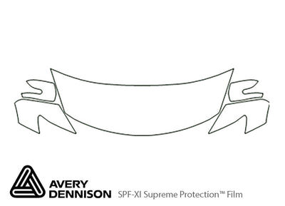 cx-9 Avery Dennison Clear Bra Hood Precut PPF Diagram