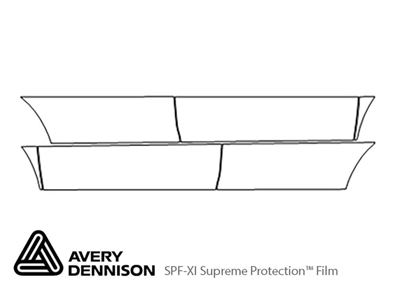 cx-9 Avery Dennison Clear Bra Door Cup Precut PPF Diagram