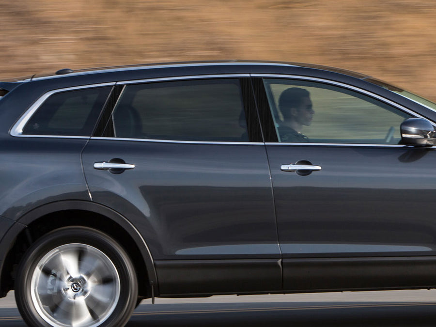 mazda cx-9 2007-2015 Brushed Aluminum Black Pillar Cover Diagram
