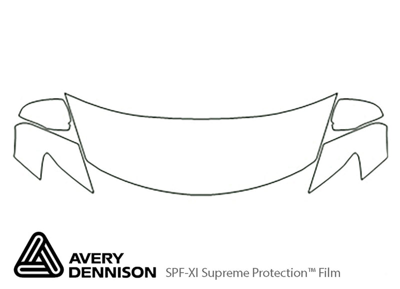 cx-9 Avery Dennison Clear Bra Hood Precut PPF Diagram
