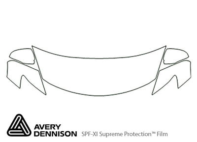 cx-9 Avery Dennison Clear Bra Hood Precut PPF Diagram
