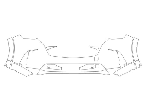 cx-90 3M Clear Bra Bumper Precut PPF Diagram