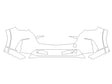 cx-90 Avery Dennison Clear Bra Bumper Precut PPF Diagram