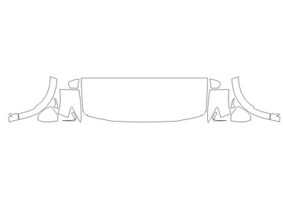 cx-90 3M Clear Bra Hood Precut PPF Diagram