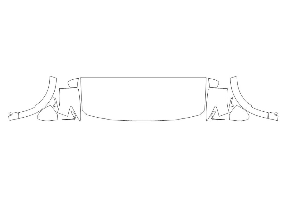 cx-90 Avery Dennison Clear Bra Hood Precut PPF Diagram