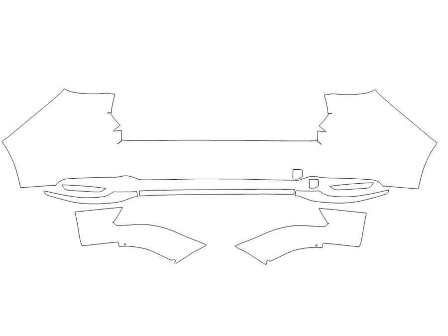 cx-90 Avery Dennison Clear Bra Door Cup Precut PPF Diagram