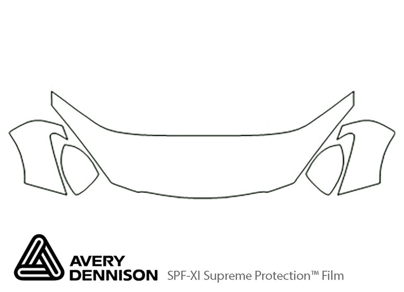 2 Avery Dennison Clear Bra Hood Precut PPF Diagram