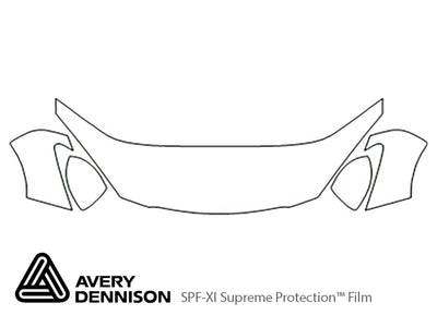 2 Avery Dennison Clear Bra Hood Precut PPF Diagram