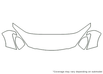 2 3M Clear Bra Hood Precut PPF Diagram