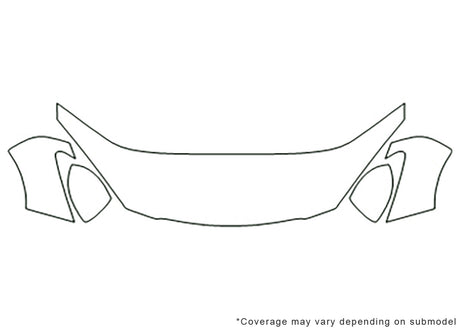 2 Avery Dennison Clear Bra Hood Precut PPF Diagram