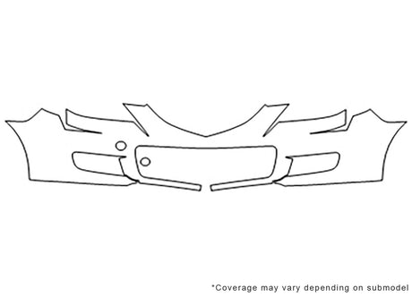 3 Avery Dennison Clear Bra Bumper Precut PPF Diagram