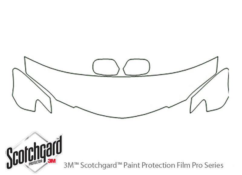 3 3M Clear Bra Hood Precut PPF Diagram