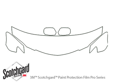 3 3M Clear Bra Hood Precut PPF Diagram