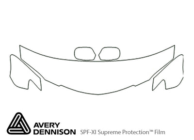 3 Avery Dennison Clear Bra Hood Precut PPF Diagram