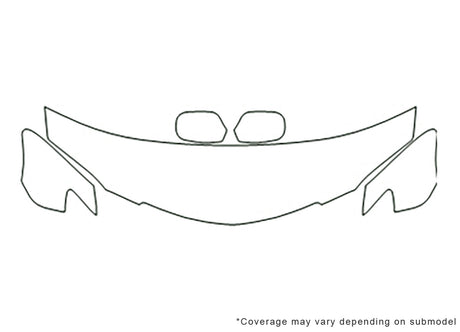 3 3M Clear Bra Hood Precut PPF Diagram