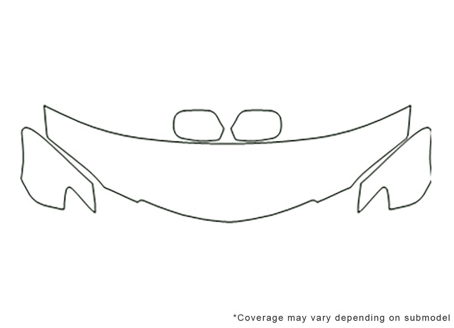 3 Avery Dennison Clear Bra Hood Precut PPF Diagram