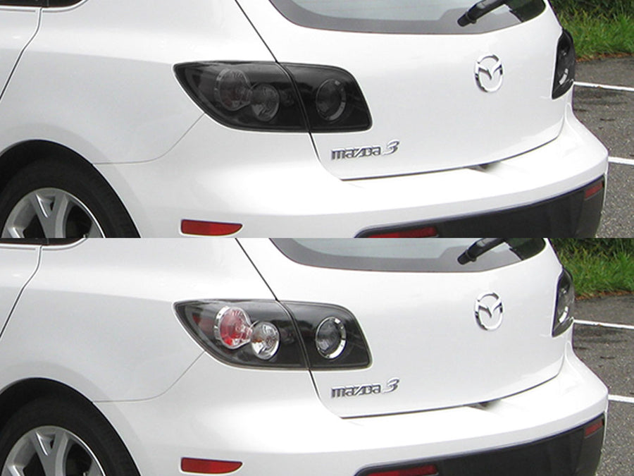 3 (hatchback) Before and After Smoked Taillights
