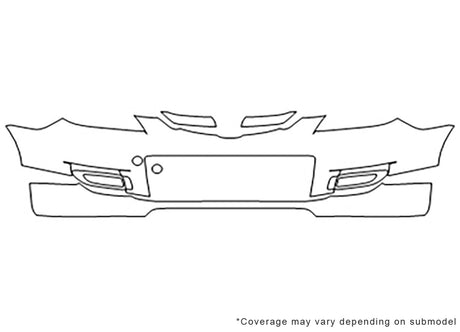 3 3M Clear Bra Bumper Precut PPF Diagram