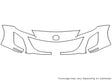3 3M Clear Bra Bumper Precut PPF Diagram