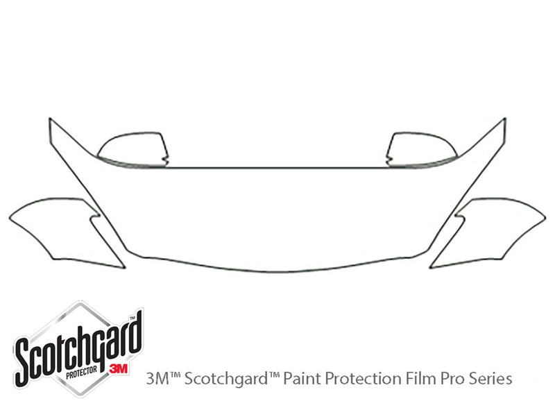 3 3M Clear Bra Hood Precut PPF Diagram