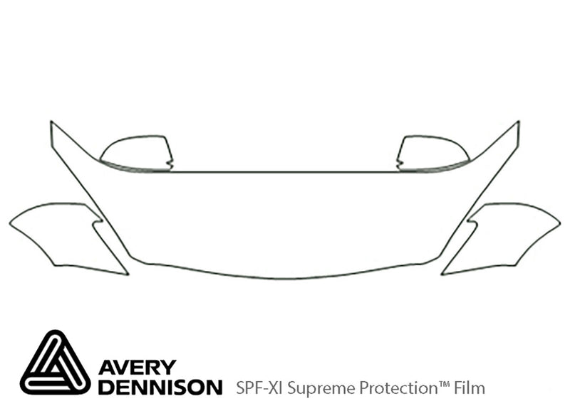 3 Avery Dennison Clear Bra Hood Precut PPF Diagram