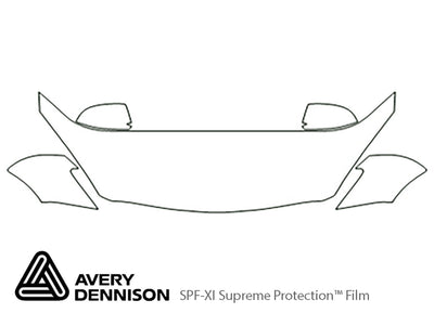 3 Avery Dennison Clear Bra Hood Precut PPF Diagram