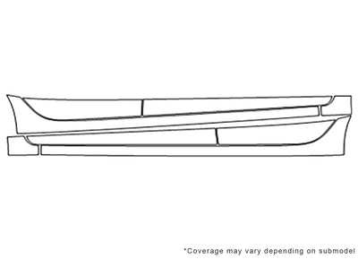 3 3M Clear Bra Door Splash Precut PPF Diagram