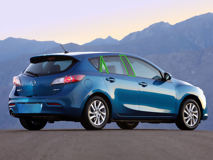 mazda mazda3 2010-2013 (hatchback) Pillar Post Trim Installation Location
