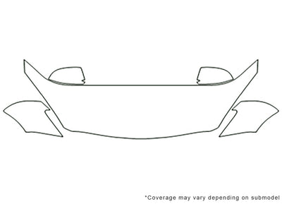 3 3M Clear Bra Hood Precut PPF Diagram