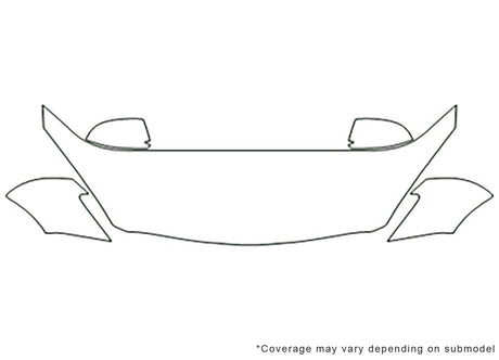 3 3M Clear Bra Hood Precut PPF Diagram