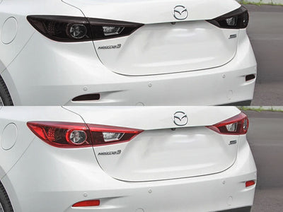 3 (sedan) Before and After Smoked Taillights