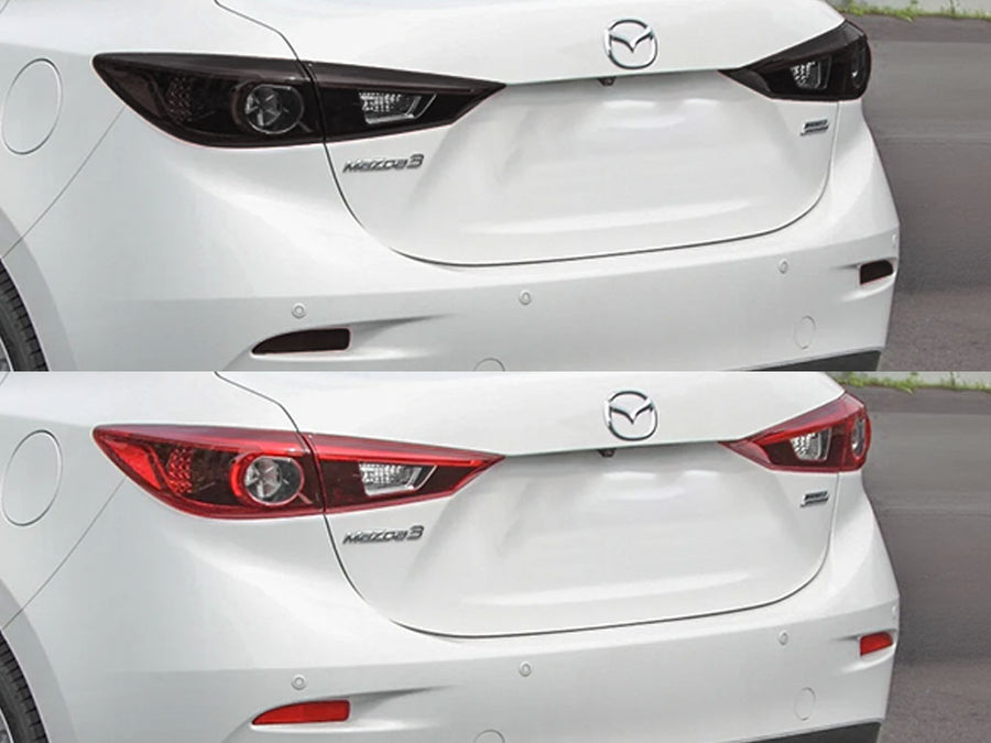 3 (sedan) Before and After Smoked Taillights