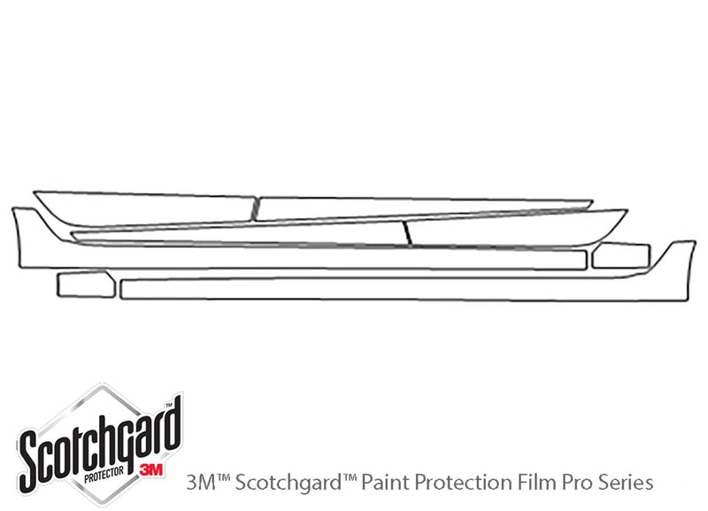 3 3M Clear Bra Door Cup Precut PPF Diagram