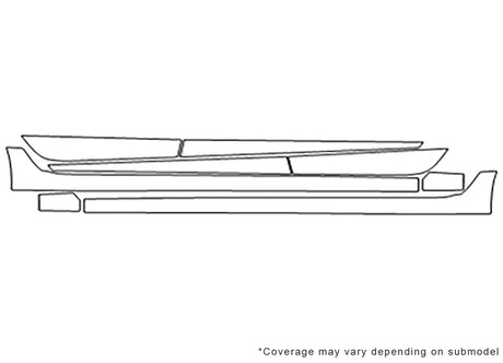 3 3M Clear Bra Door Splash Precut PPF Diagram