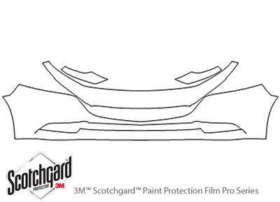 3 3M Clear Bra Bumper Precut PPF Diagram