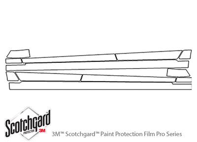 3 3M Clear Bra Door Cup Precut PPF Diagram