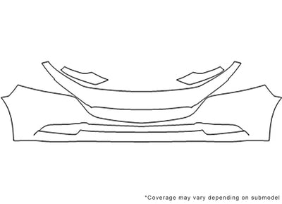 3 Avery Dennison Clear Bra Bumper Precut PPF Diagram