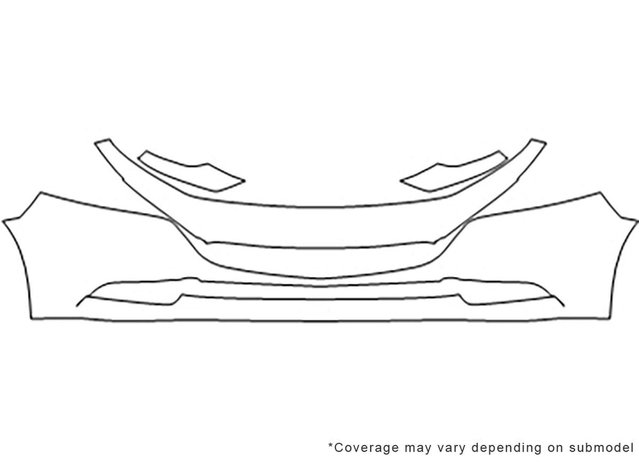 3 Avery Dennison Clear Bra Bumper Precut PPF Diagram