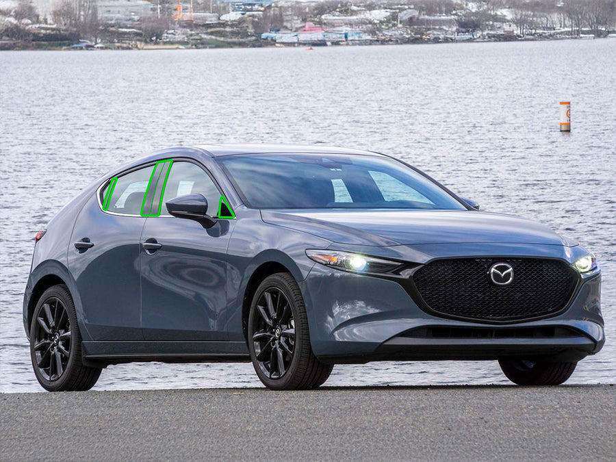 mazda mazda3 2019-2023 Pillar Post Trim Installation Location