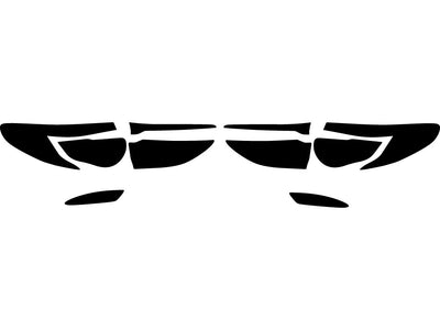 3 (hatchback) Precut Tail Light Tint Diagram