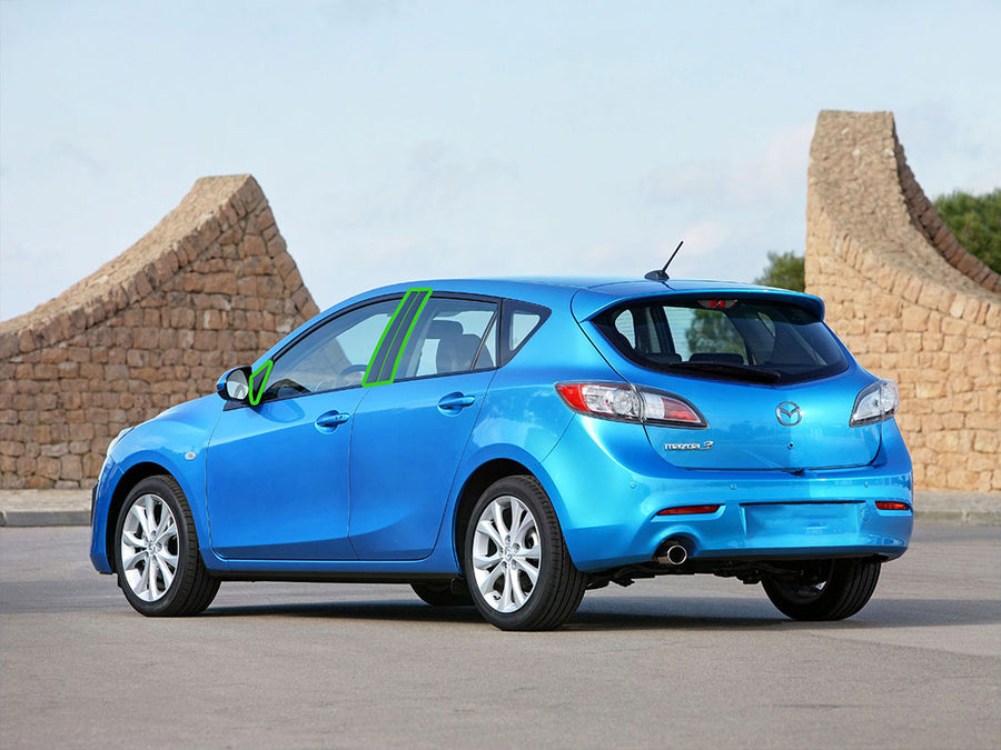 mazda mazda3 2004-2009 (hatchback) Pillar Post Trim Installation Location