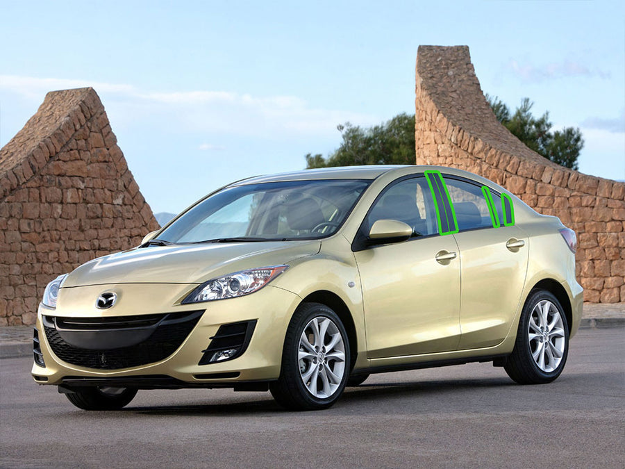 mazda mazda3 2004-2009 (sedan) Pillar Post Trim Installation Location