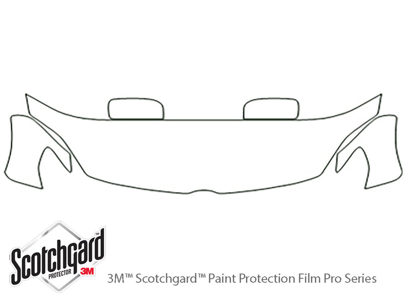 5 3M Clear Bra Hood Precut PPF Diagram